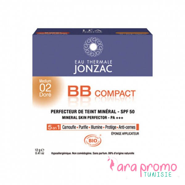Jonzac BB compact N°02 doré - Eau Thermale Jonzac